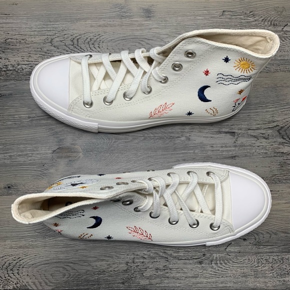 Women’s Converse Platform It’s Okay To Wander White Lift Multi Size - Picture 2 of 6